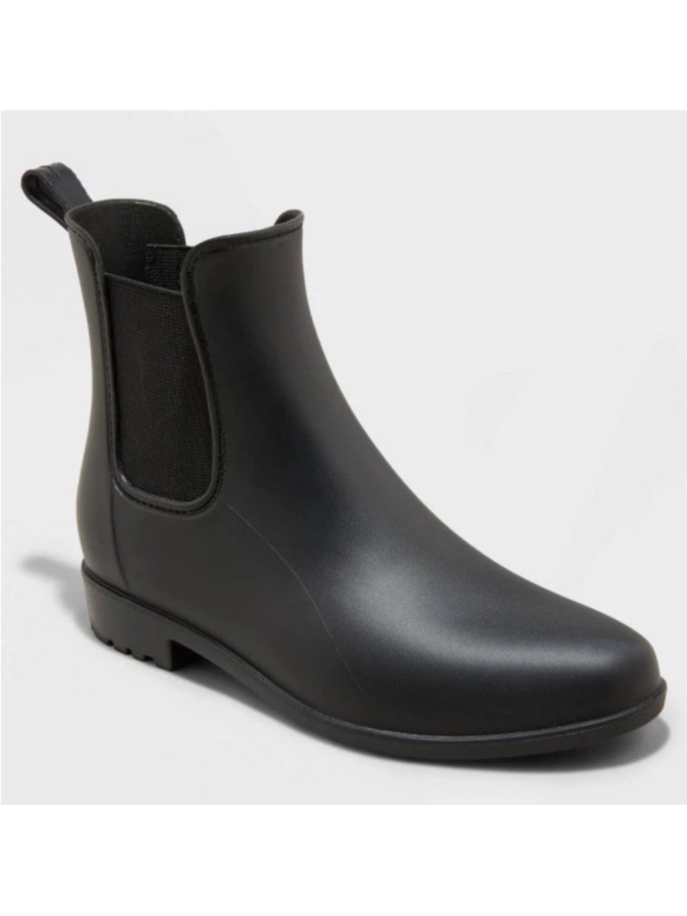 Men's Black Chelsea Rain Boot - Ankle Waterproof Boot